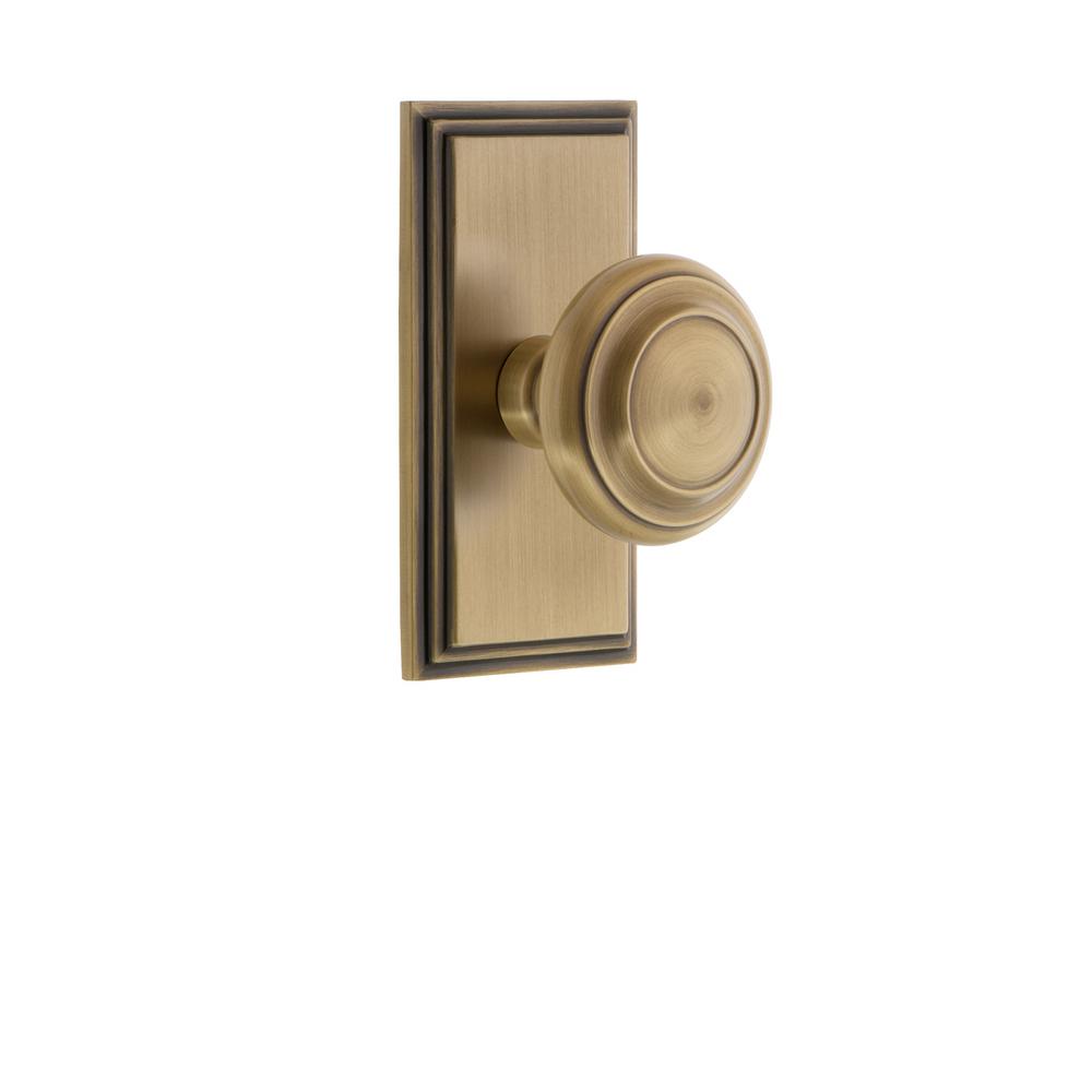 Grandeur Carre Plate Dummy With Circulaire Door Knob In Vintage