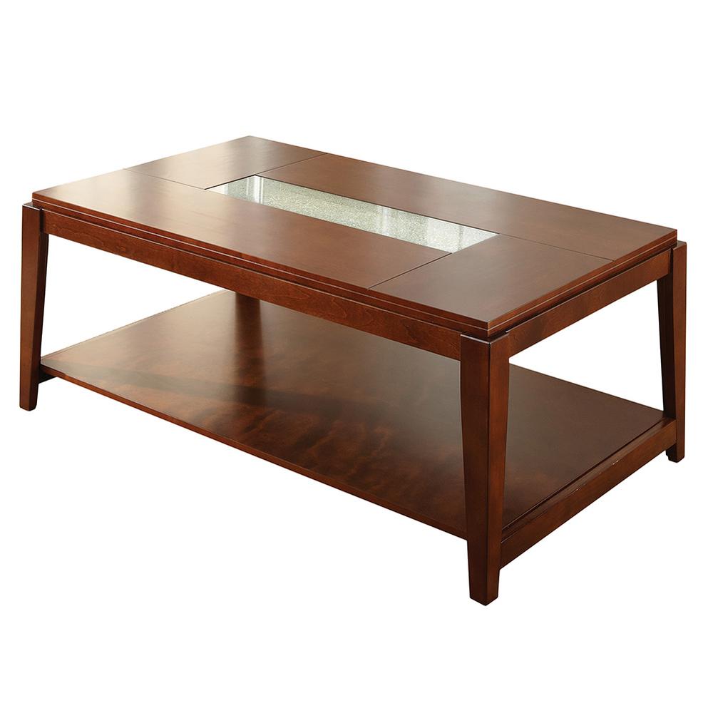 Ice Brown Glass Top Tail Table