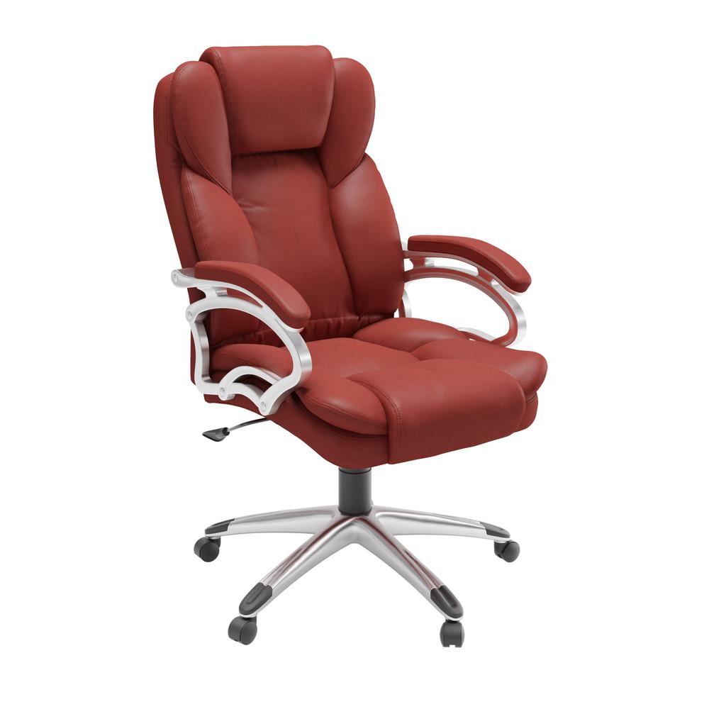 Corliving Brick Red Leatherette Worke Executive Office Chair Lof Corliving Brick Red Leatherette Worke Executive Office Chair