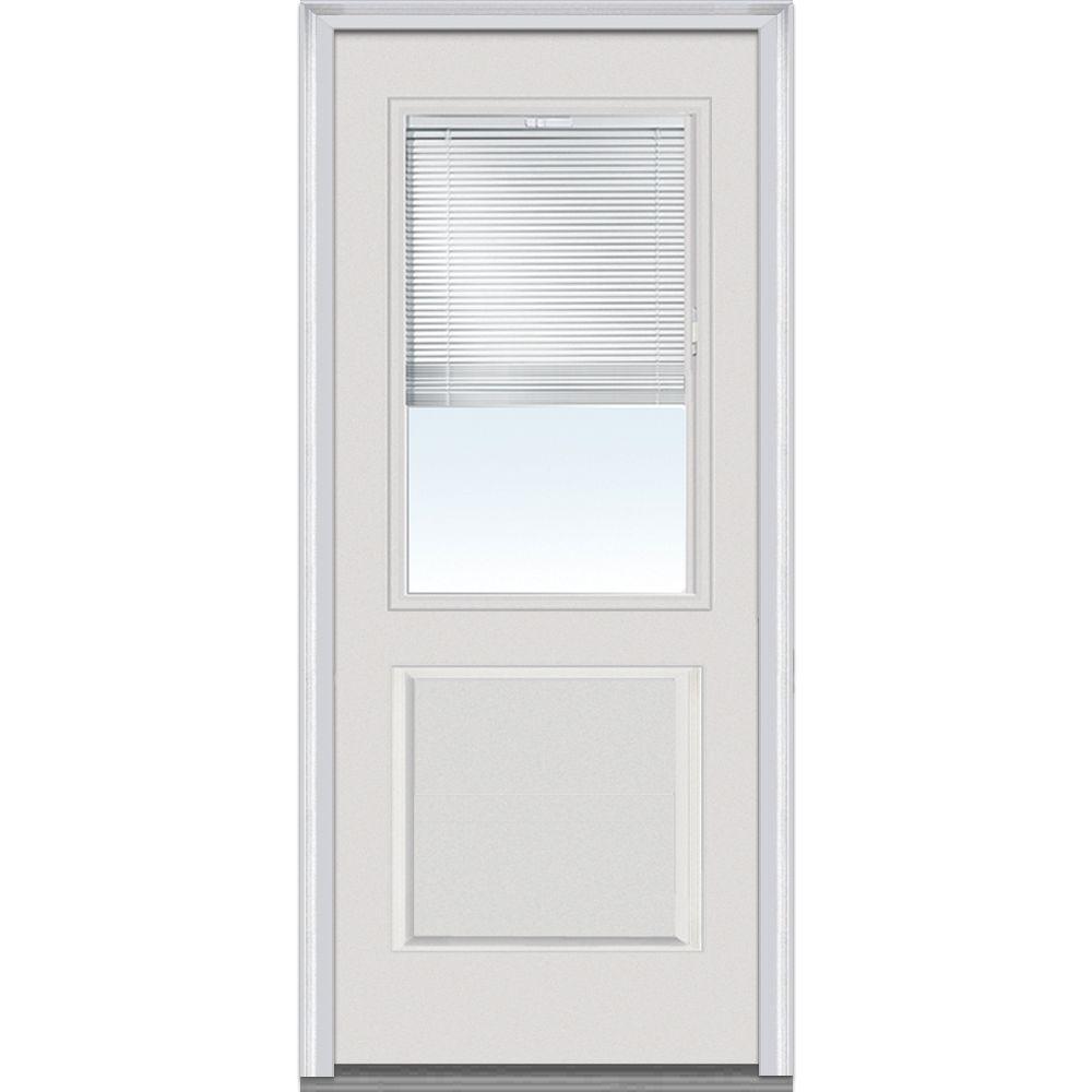 Mmi Door 36 In X 80 In Rlb Right Hand 12 Lite 1 Panel Classic Primed Fiberglass Smooth 2355