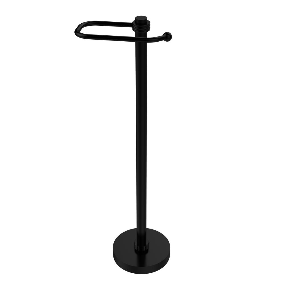 black toilet roll holder stand