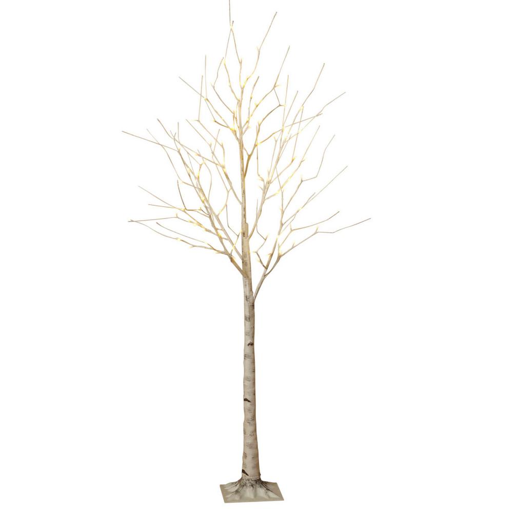 Gerson 6 Ft Birch Bark Effect Lighted Tree With Led Warm White Birch Bark Effect Lighted Tree With Led Warm White Lights