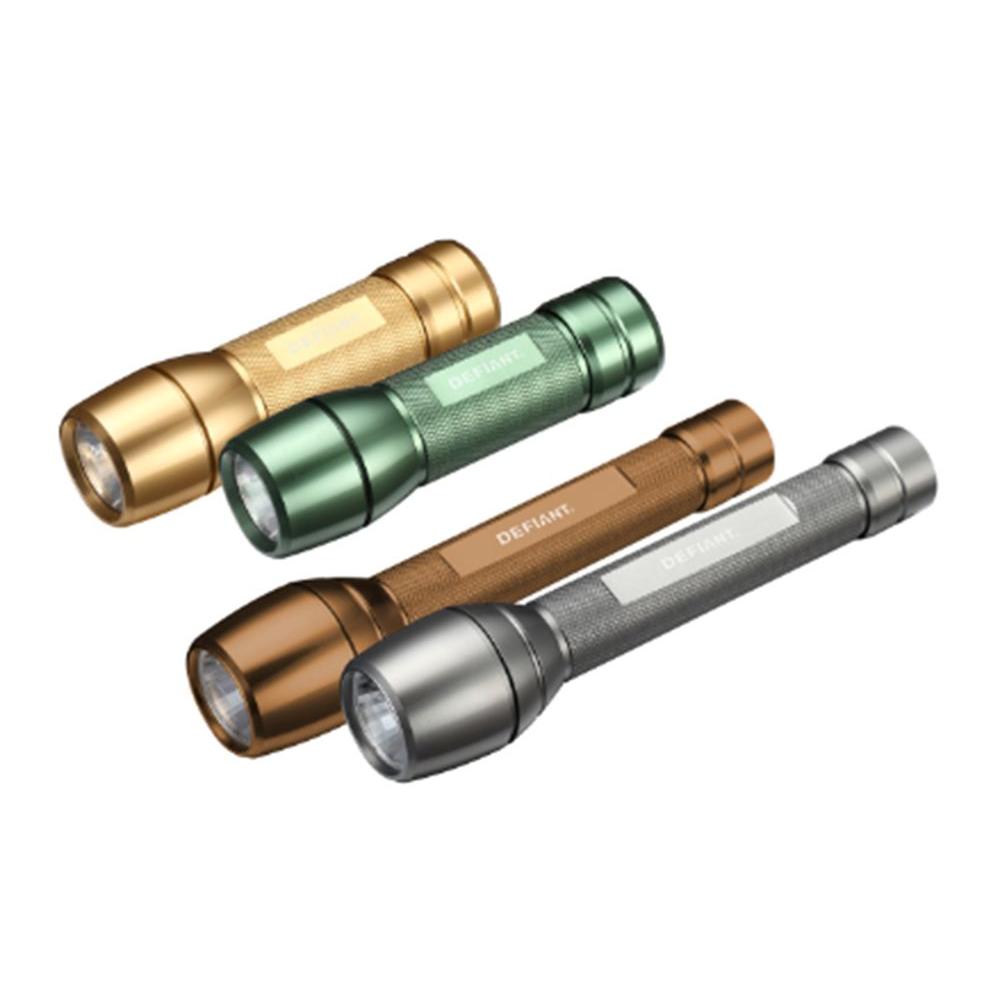 Defiant 50Lumen Metallic LED Flashlight (4Pack)HD15Q468 The Home Depot