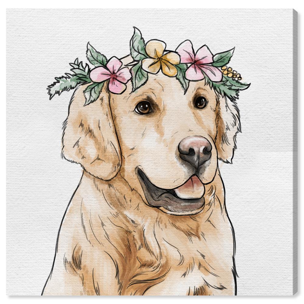 golden retriever canvas wall art