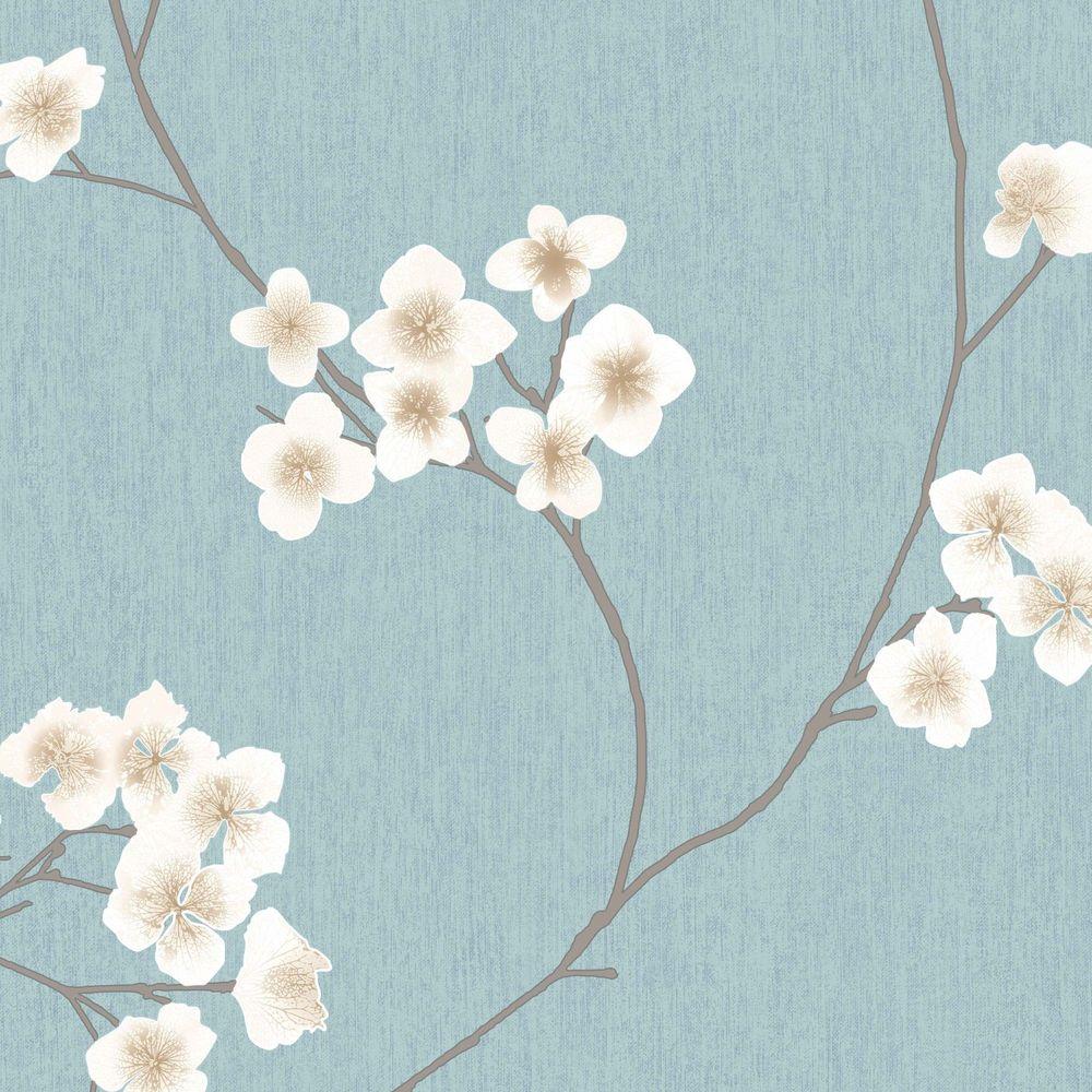 Blue Graham Brown Wallpaper Rolls Wallpaper The Home Depot