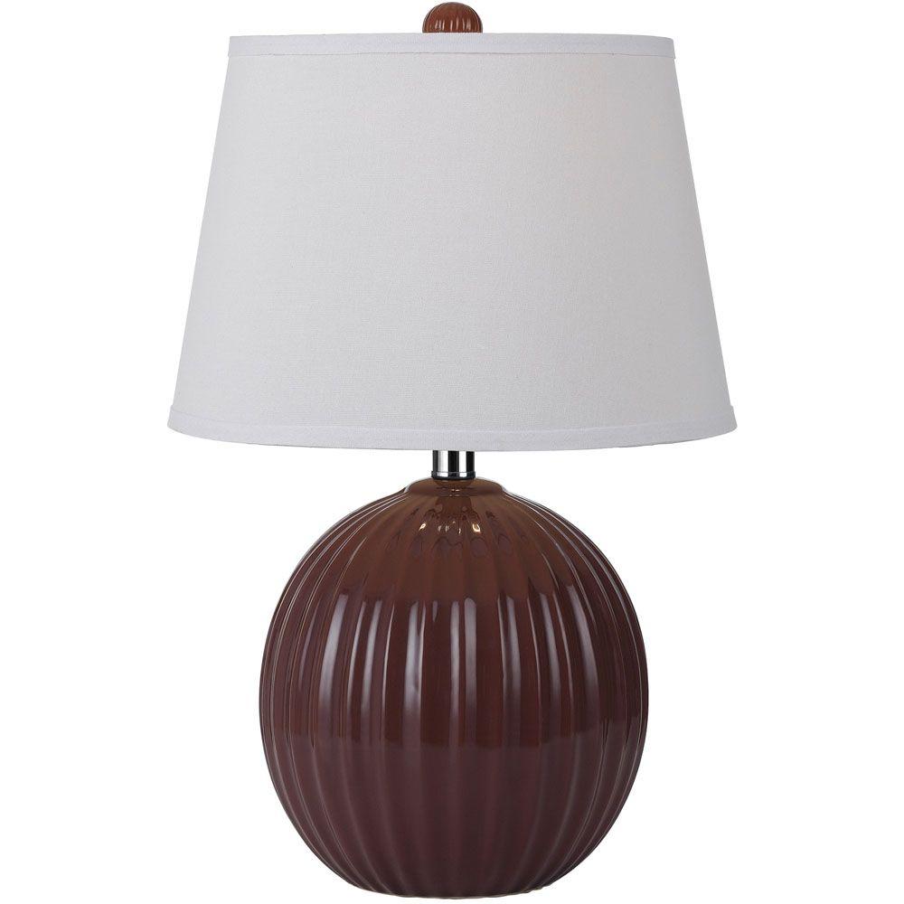 Af Lighting Bleeker 20 5 In Red Ceramic Ribbed Ball Table Lamp 8567 Red Ceramic Ribbed Ball Table Lamp