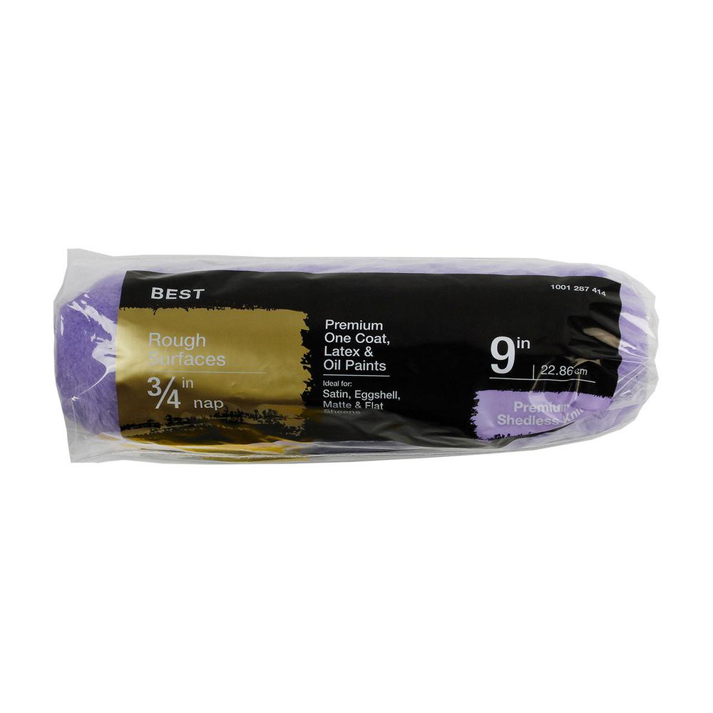 9 in. x 3/4 in. HighCapacity Polyester Knit Paint Roller CoverHD RC 375 0900 N The Home Depot