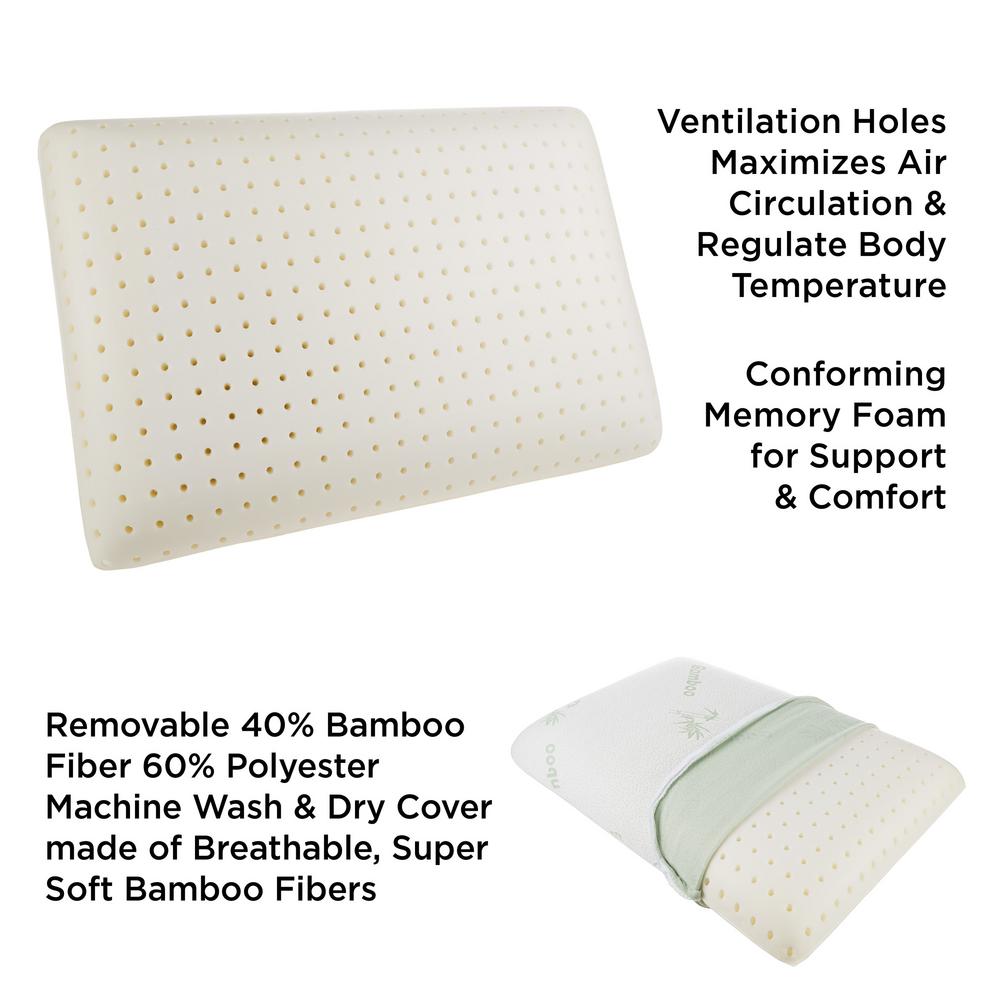 Lavish Home Ventilated Cooling Memory Foam Standard Pillow