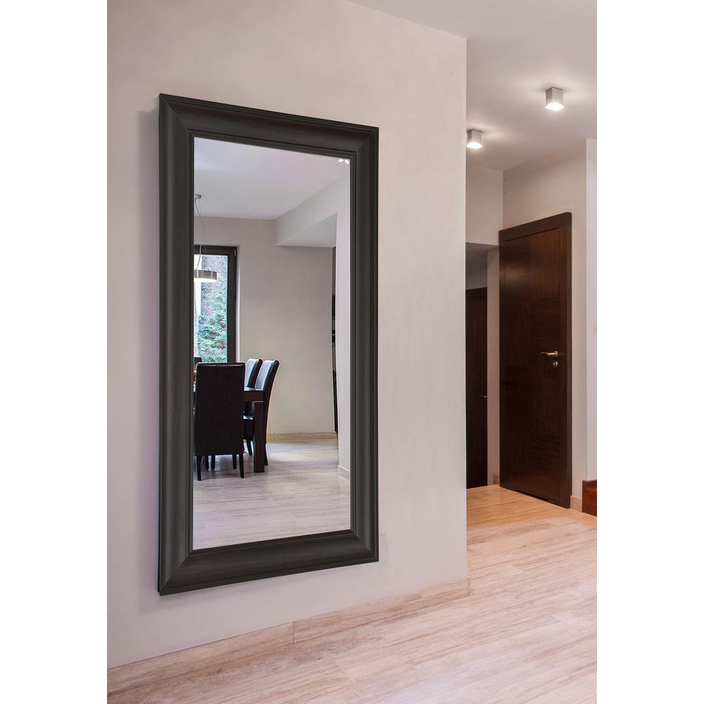 Dark Brown Wood Mirrors Home Decor The Depot Brazilian Walnut Double Vanity Wall Mirror