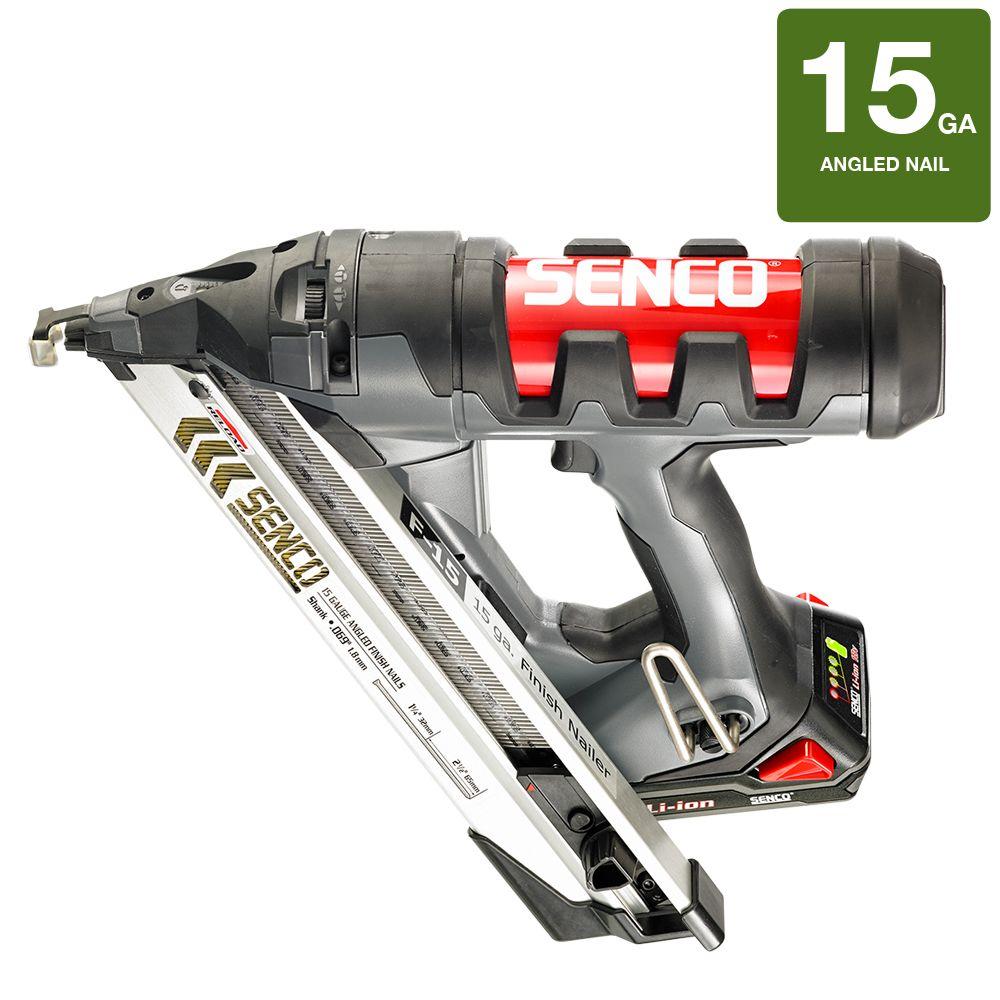 Senco Fusion 18Volt 15Gauge Cordless Angled Nailer5N0001N The Home Depot