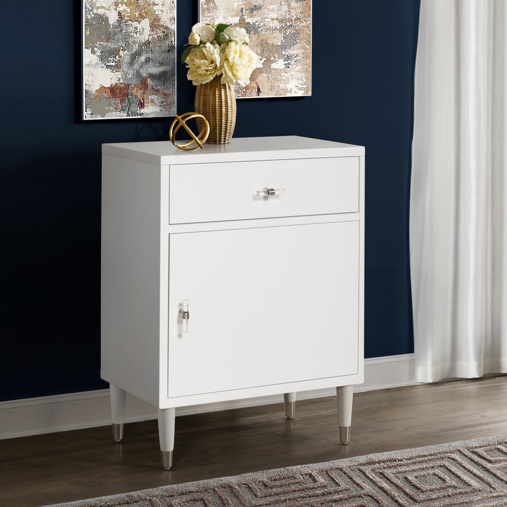 Accentrics Home Accentrics Home Modern White Chairside Chest Ds