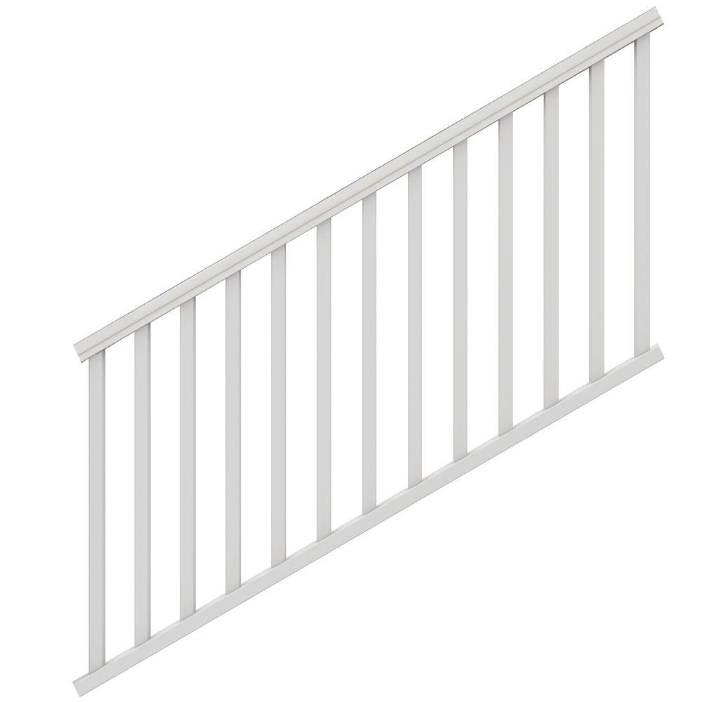 3 Feet, Black Aluminum Post to Post Inline Hand Rail or Support for Custom Wood Top Rail on Cable Railing Deck