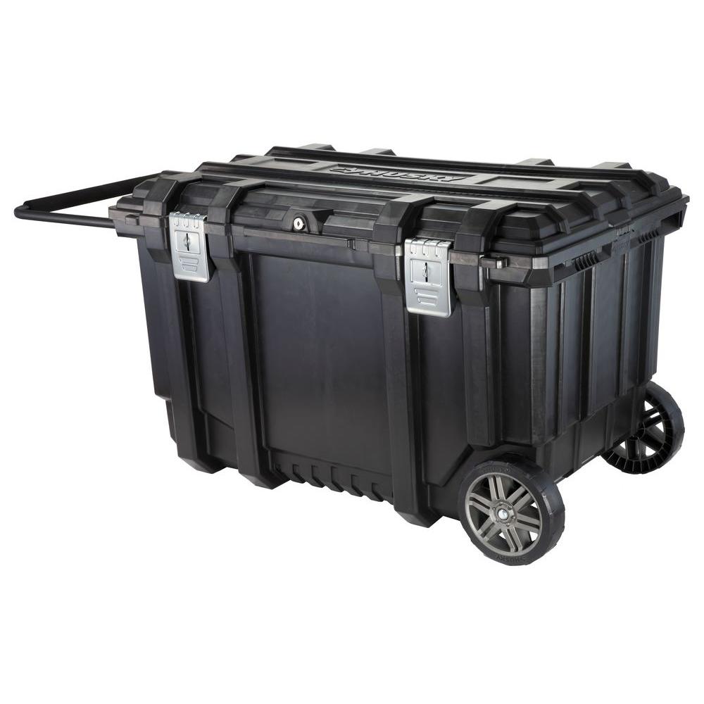 Husky 37 in. Mobile Job Box Utility Cart Black