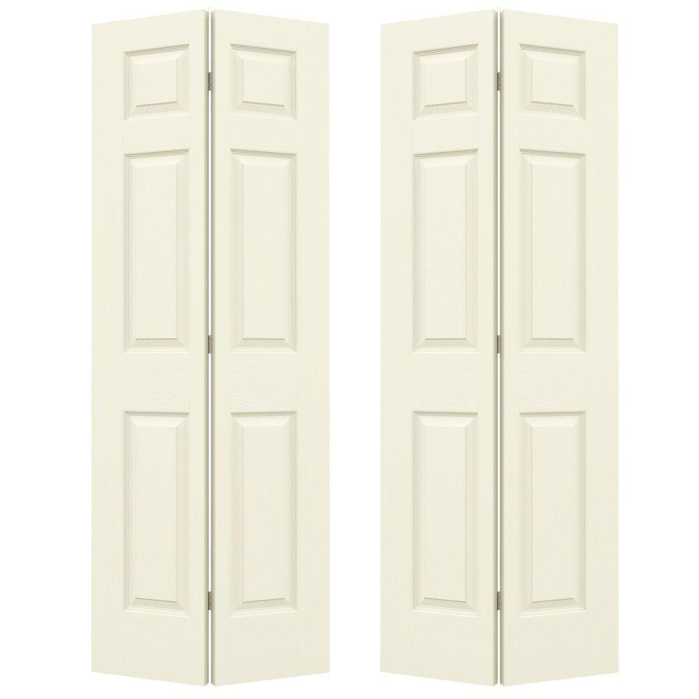 Cream Bifold Doors Interior Closet Doors The Home Depot