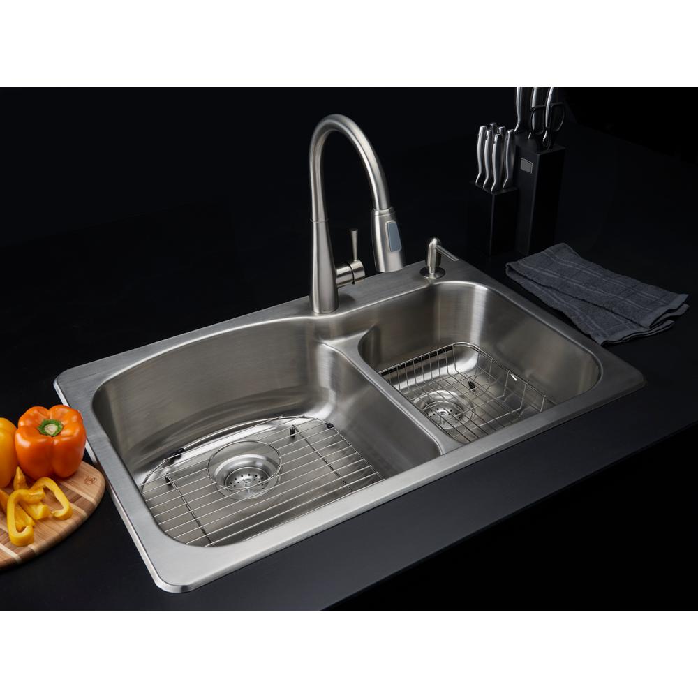 Glacier Bay All In One Dual Mount Stainless Steel 33 In 2 Hole