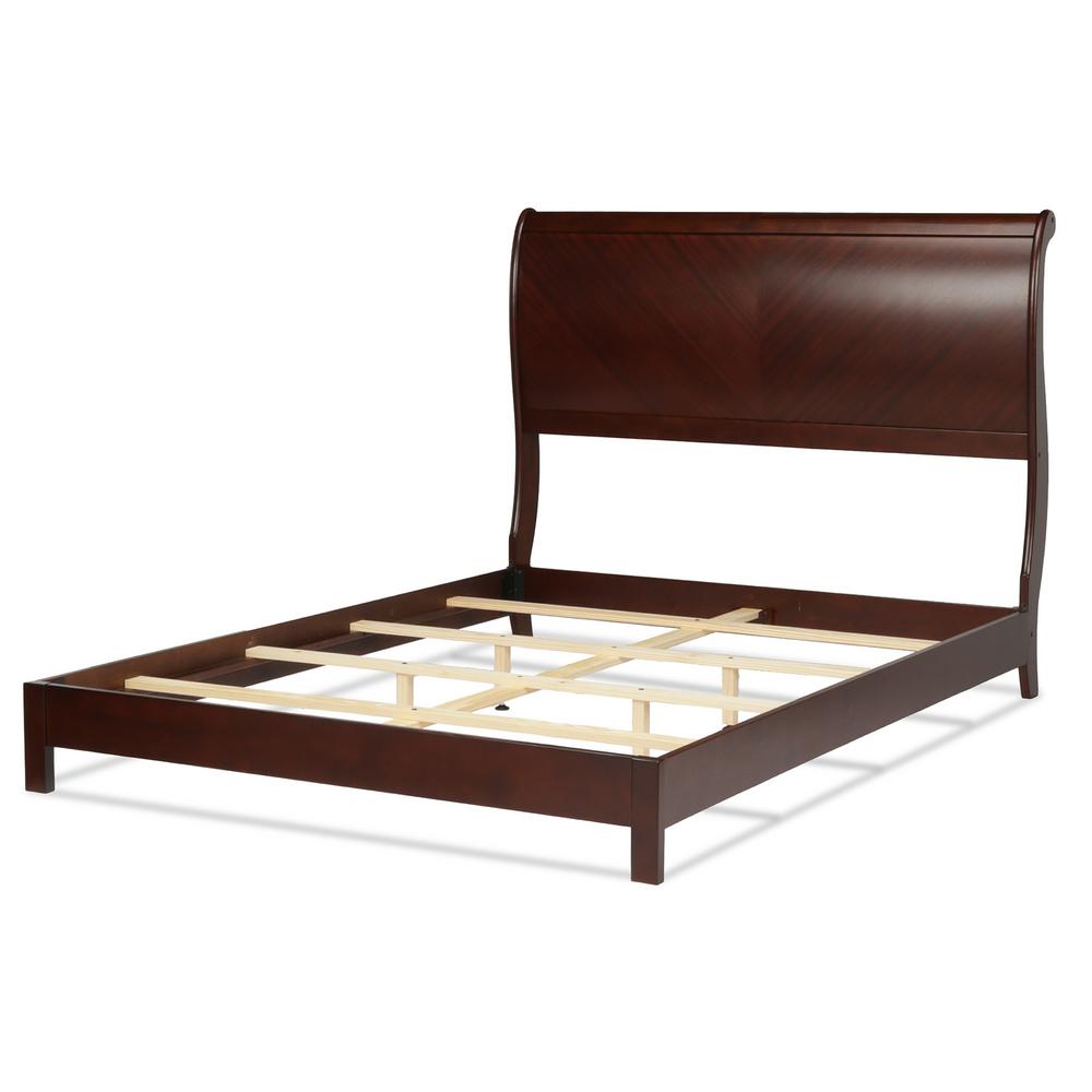 Fashion Bed Group Bridgeport Espresso King Platform Complete Bridgeport Espresso King Platform Complete Bed With Curved Sleigh Headboard