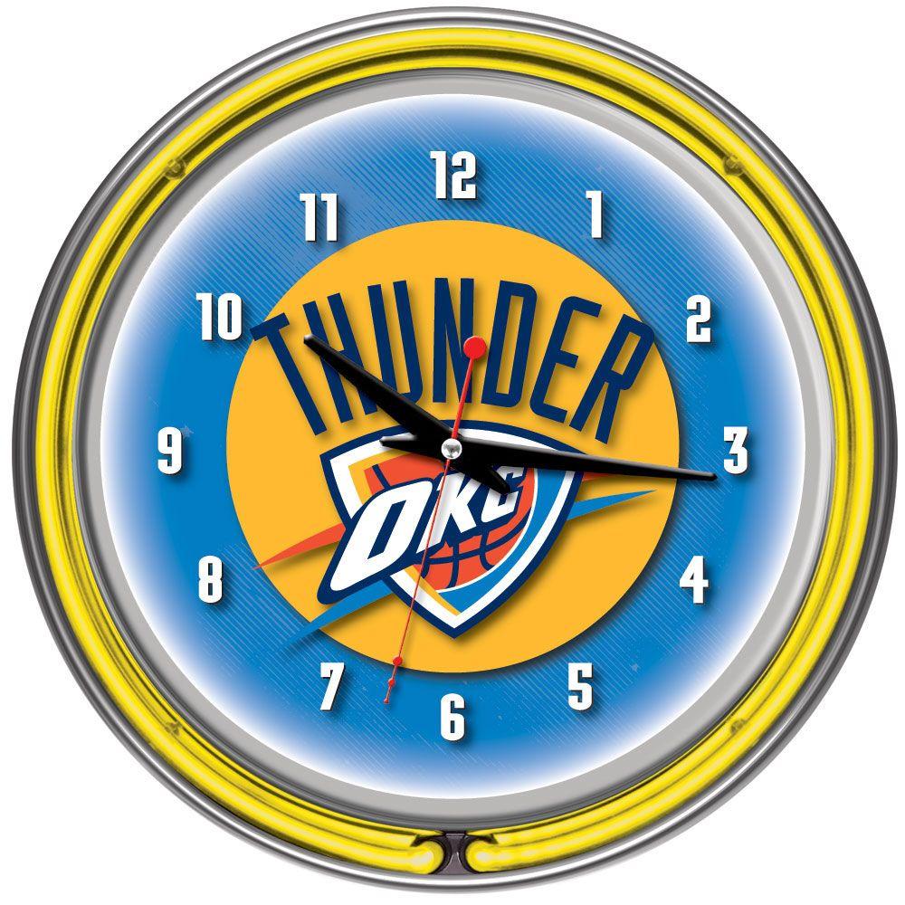 Trademark 14 In Oklahoma City Thunder Nba Chrome Double Ring Neon