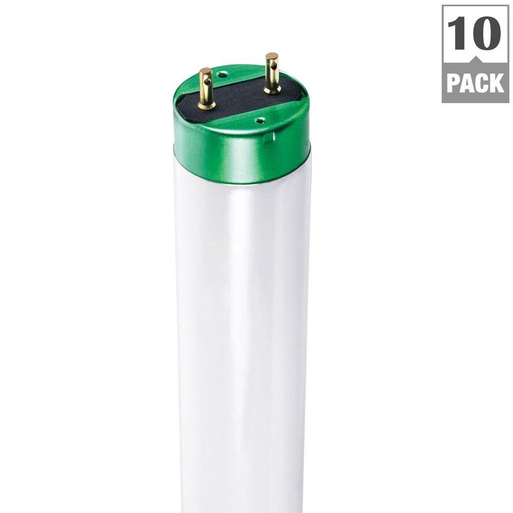 Fluorescent Light Bulbs The Home Depot 32 Watt 4 Ft Alto Linear T8 Fluorescent Light Bulb Cool White