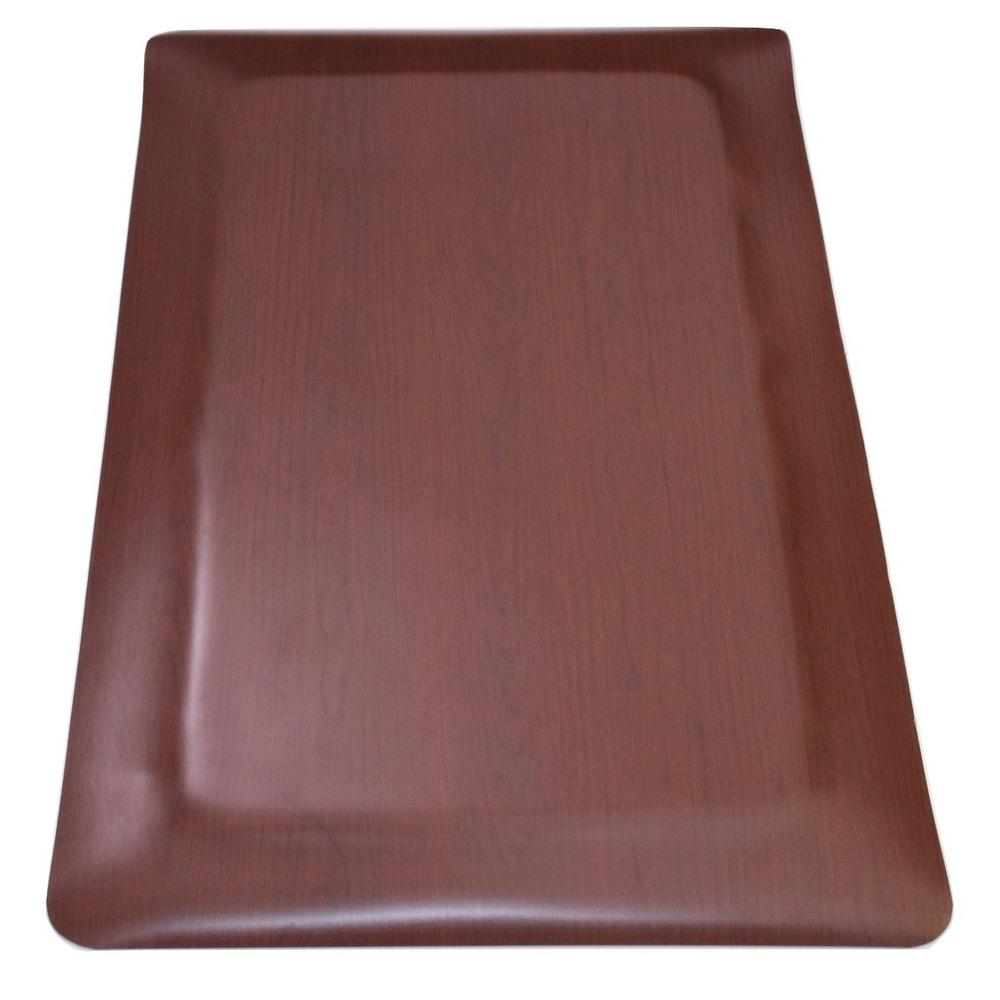 Rhino Soft Woods Walnut 24 In X 36 In Vinyl Anti Fatigue Floor