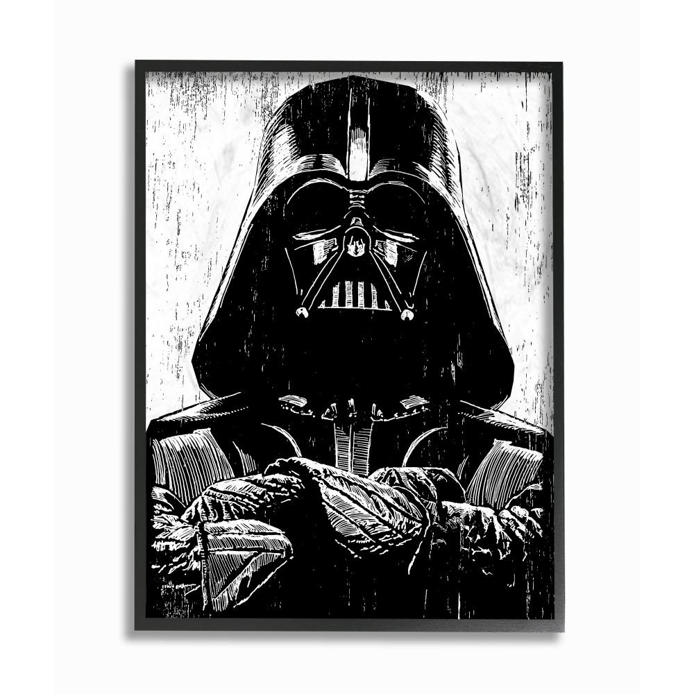 Stupell Industries 11 In X 14 In Black And White Star Wars