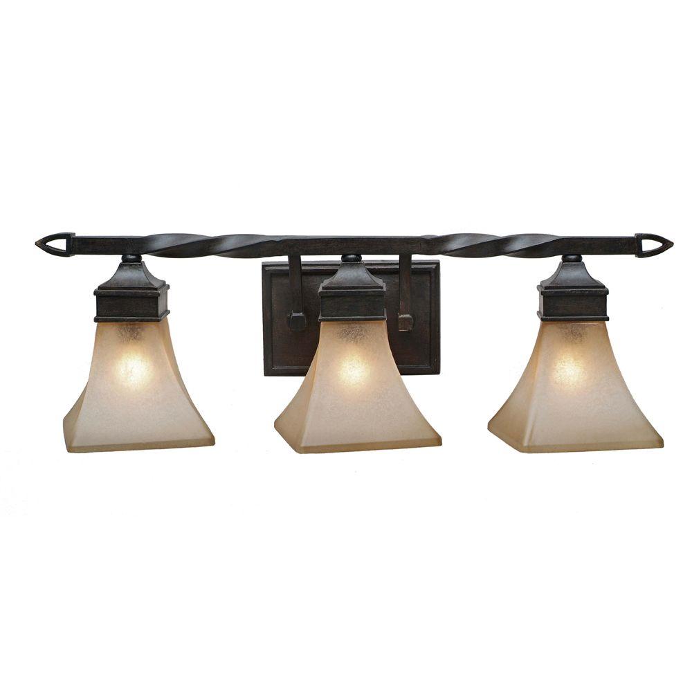 Darcy Collection 3Light Roan Timber Bath Vanity Light850BA3MPRT The