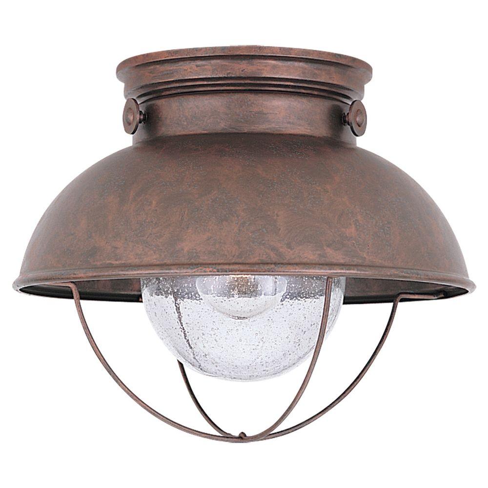 Sea Gull Lighting 8869 Sebring 1 Light Outdoor Flush Mount Ceiling Fixture