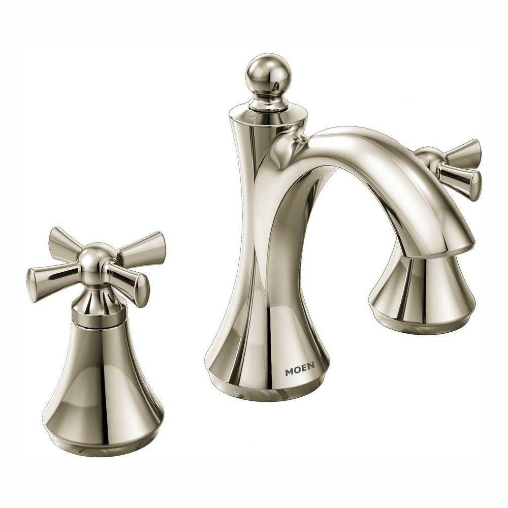 Moen Wynford 8 In Widespread 2 Handle High Arc Bathroom Faucet In
