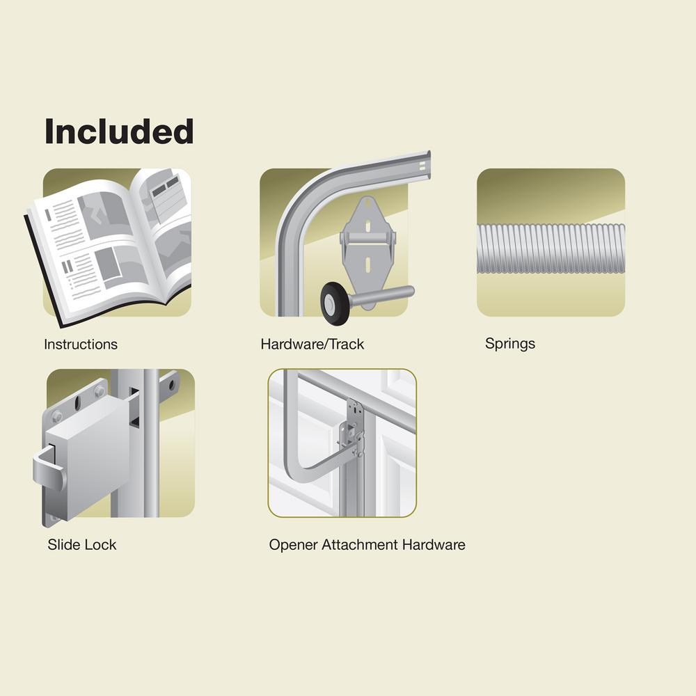 Clopay 8 Ft X 7 Ft Almond Long Panel Garage Door Hdbl The Home Depot