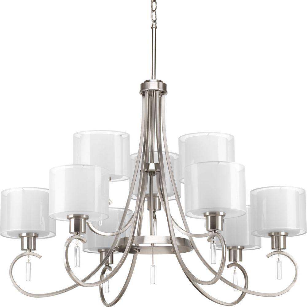 Progress Lighting Invite Collection 9-Light Brushed Nickel ...