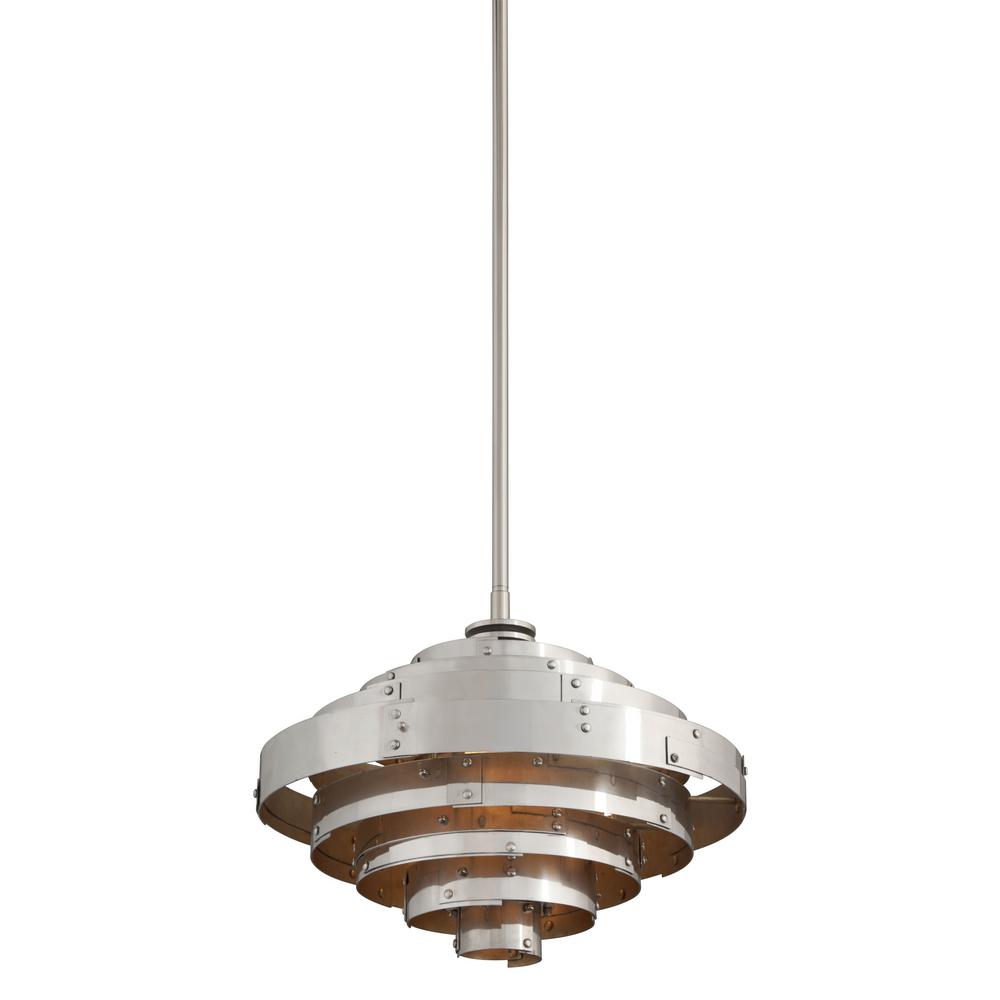 Frosted Clear Cage Pendant Lights Lighting The Home Depot Mitchel Field 17 Watt Vintage Aluminum With Parisian Silver Leaf Integrated Led Pendant