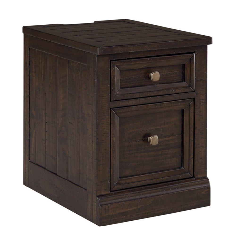 2 Brown File Cabinets Home Office Furniture The Home Depot