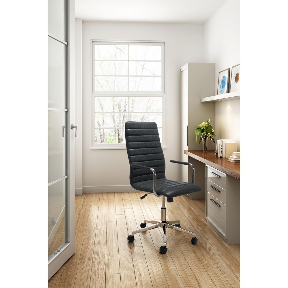 Zuo Pivot Vintage Black Office Chair 100772 The Home Depot