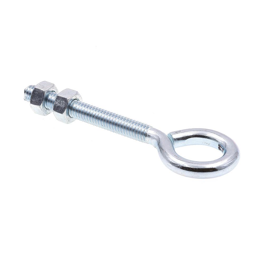 5//16 in.-18 X 4 in. Zinc Plated Steel Prime-Line 9066630 Eye Bolts With Nuts 20-Pack
