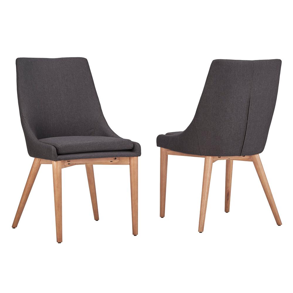 Homesullivan Nobleton Dark Grey Linen Dining Chair Set Of 2 Homesullivan Nobleton Dark Grey Linen Dining Chair Set Of 2