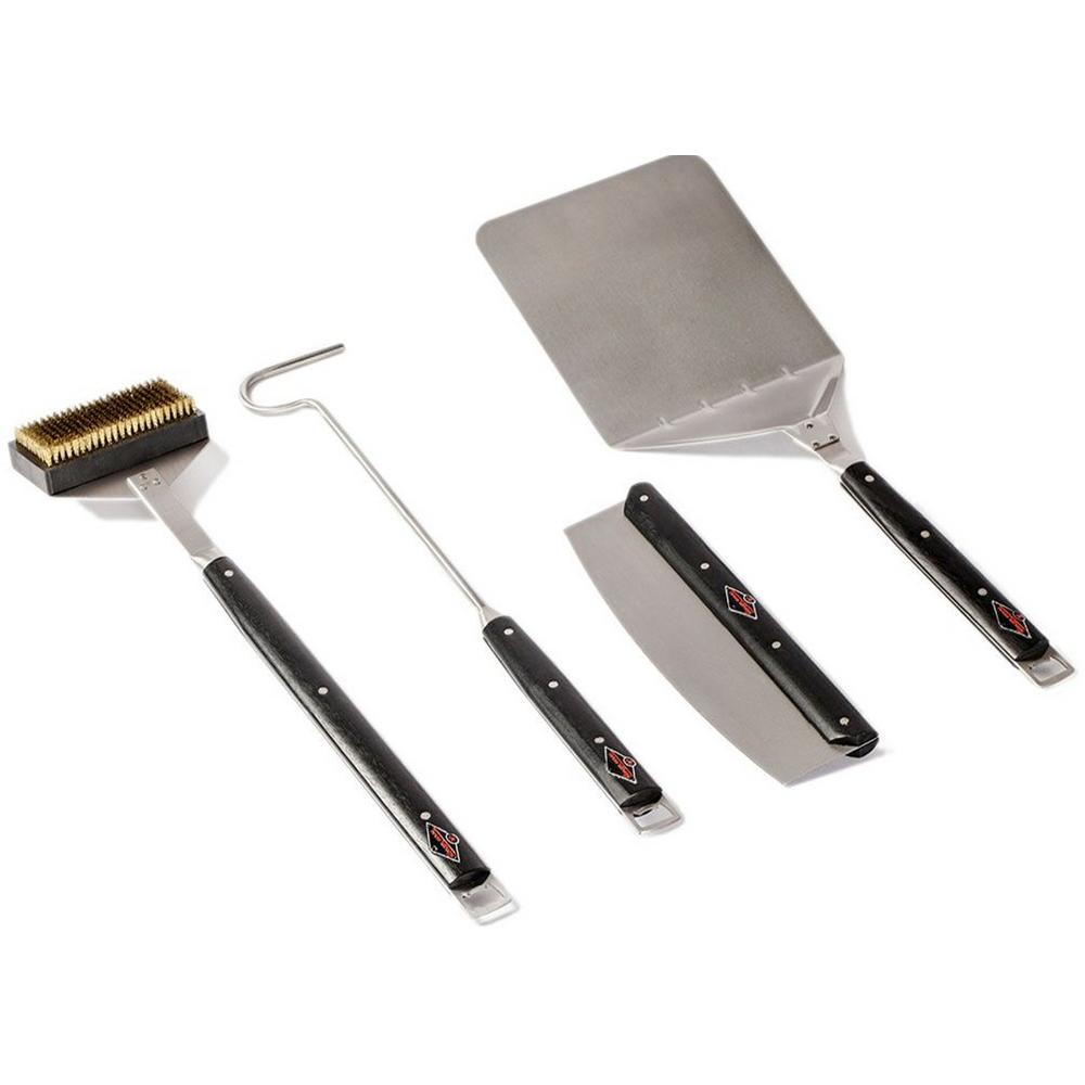 Fornetto 4-Piece Tool Kit With Wire Brush Poker Cutter and Spatula by Fornetto