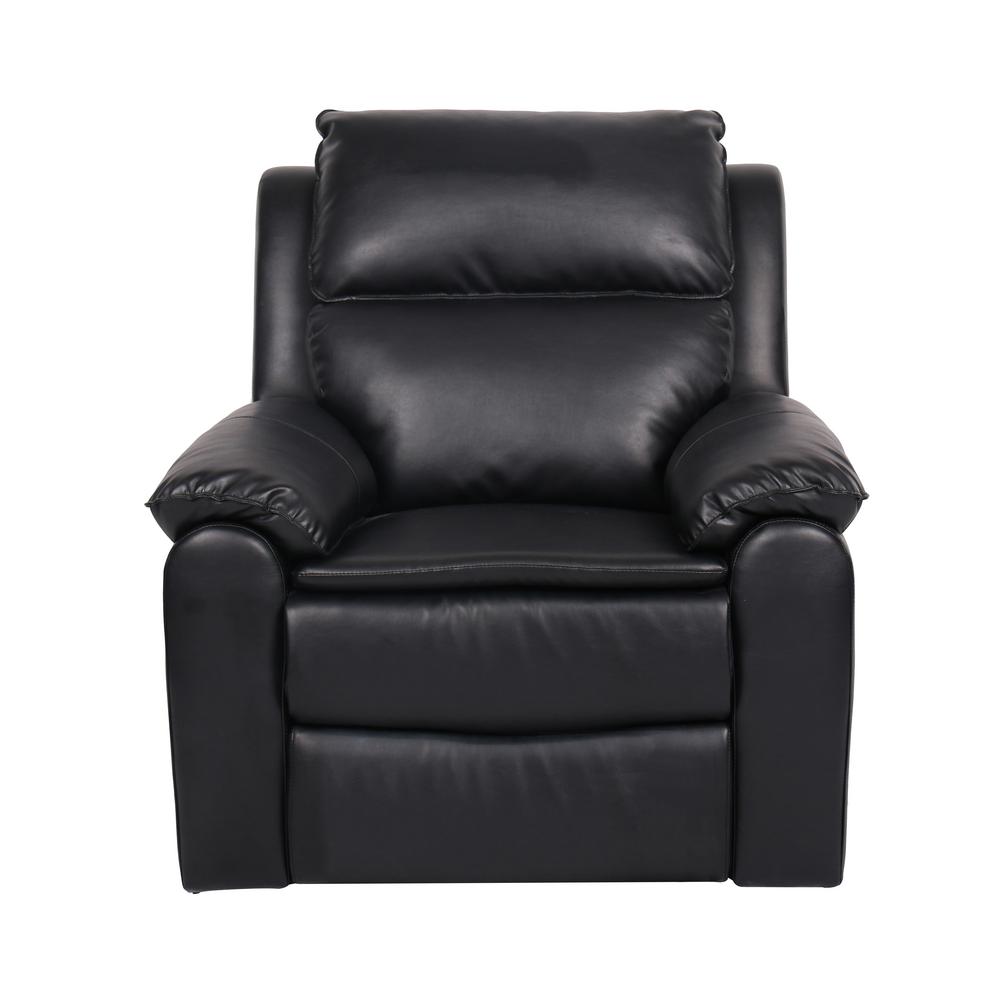 Faux Leather Recliner Best Rated Furniture The Home Depot Warren Faux Leather Recliner Chair In Black