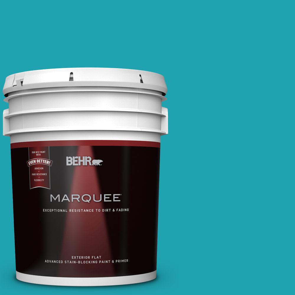 BEHR MARQUEE 1gal. QE54 Shaker Blue Flat Exterior Paint445401 The