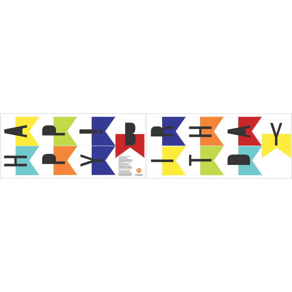 Multicolor Hy Birthday Wall Decal Multicolor Hy Birthday Wall Decal
