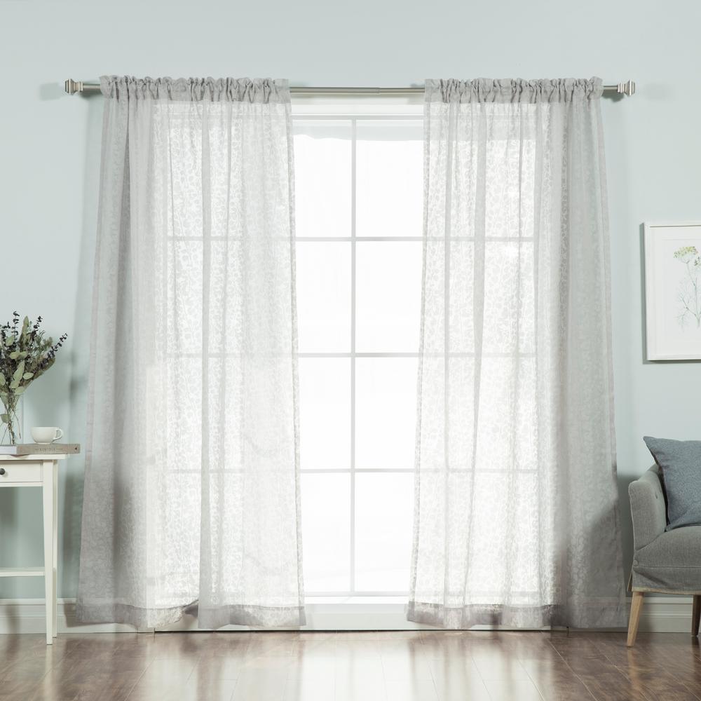 Floral Sheer Contemporary Curtains Drapes Window
