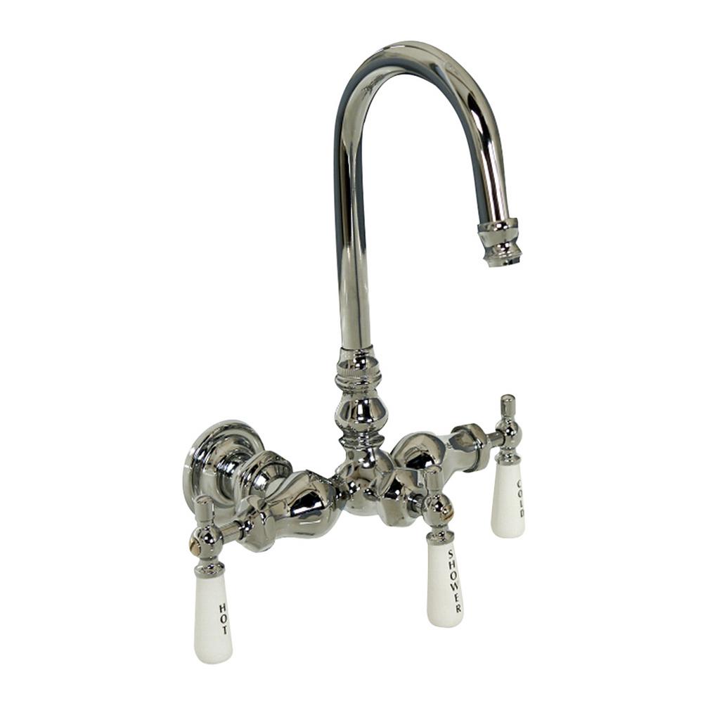 Pegasus 3Handle Claw Foot Tub Faucet without Hand Shower for Acrylic