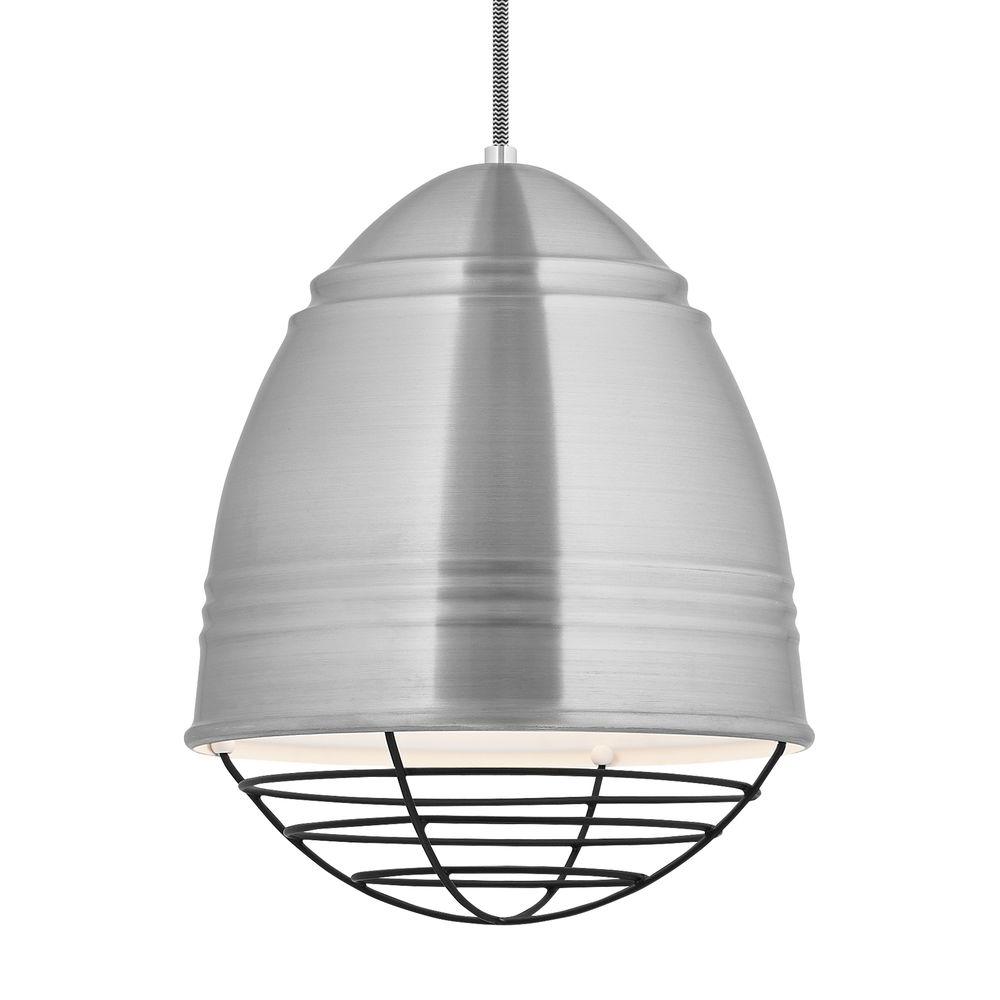 UPC 077073990286 product image for LBL Lighting Loft 1-Light Brushed Aluminum LED Pendant With Black Cage | upcitemdb.com