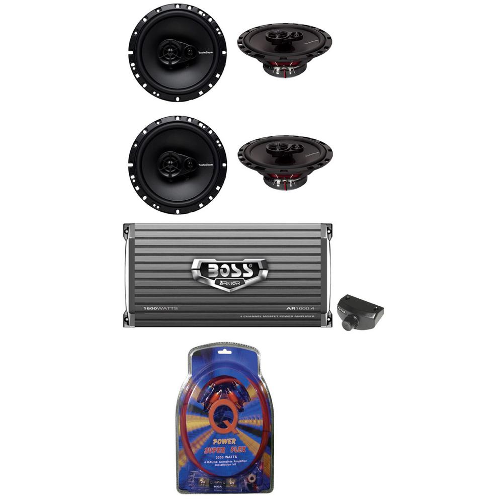 Q Power Super Flex 4-Gauge 3000-Watt Amplifier Wiring Amp Kit 4 Pack