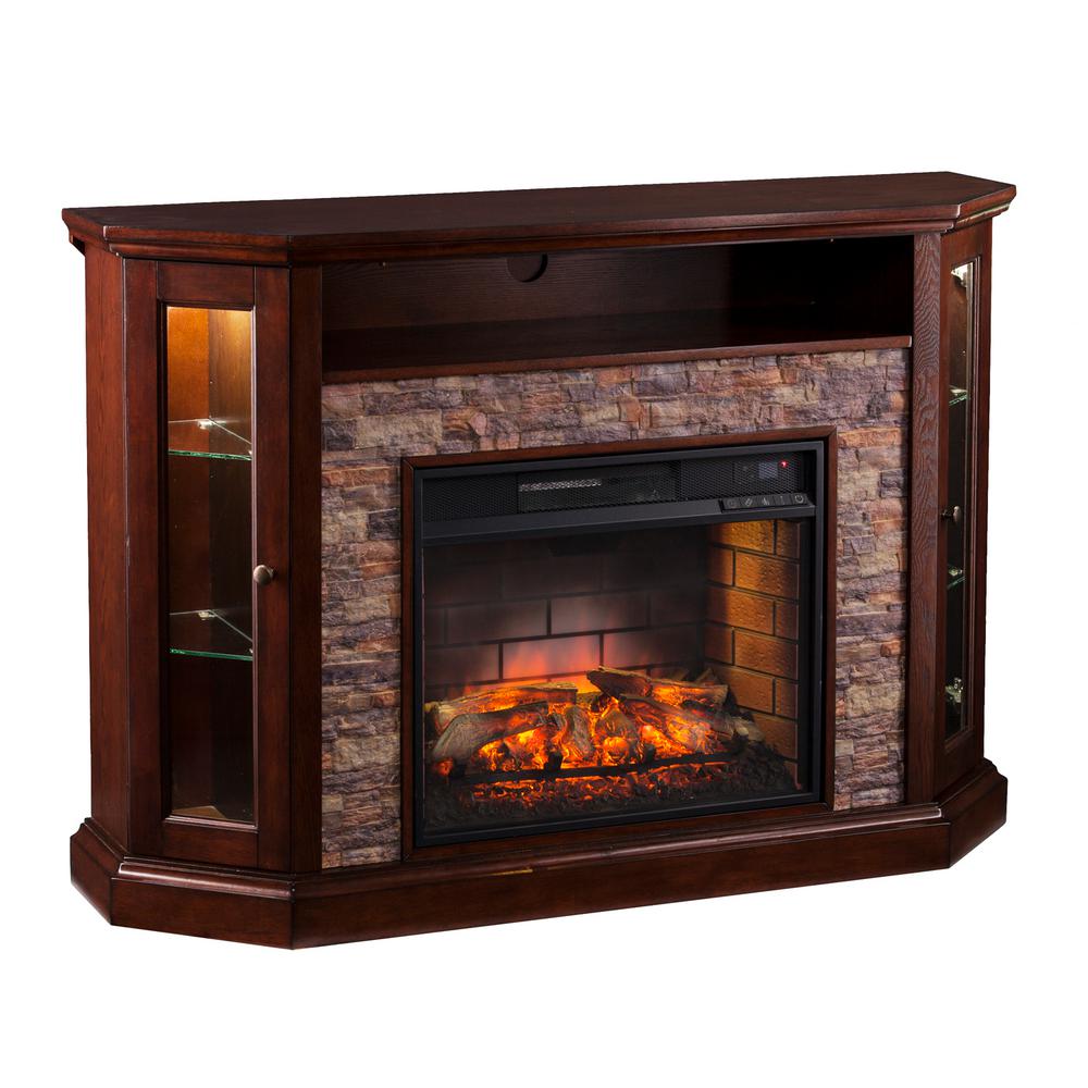 Fireplace Tv Stands Electric Fireplaces The Home Depot W Corner Convertible Infrared A Electric Fireplace In