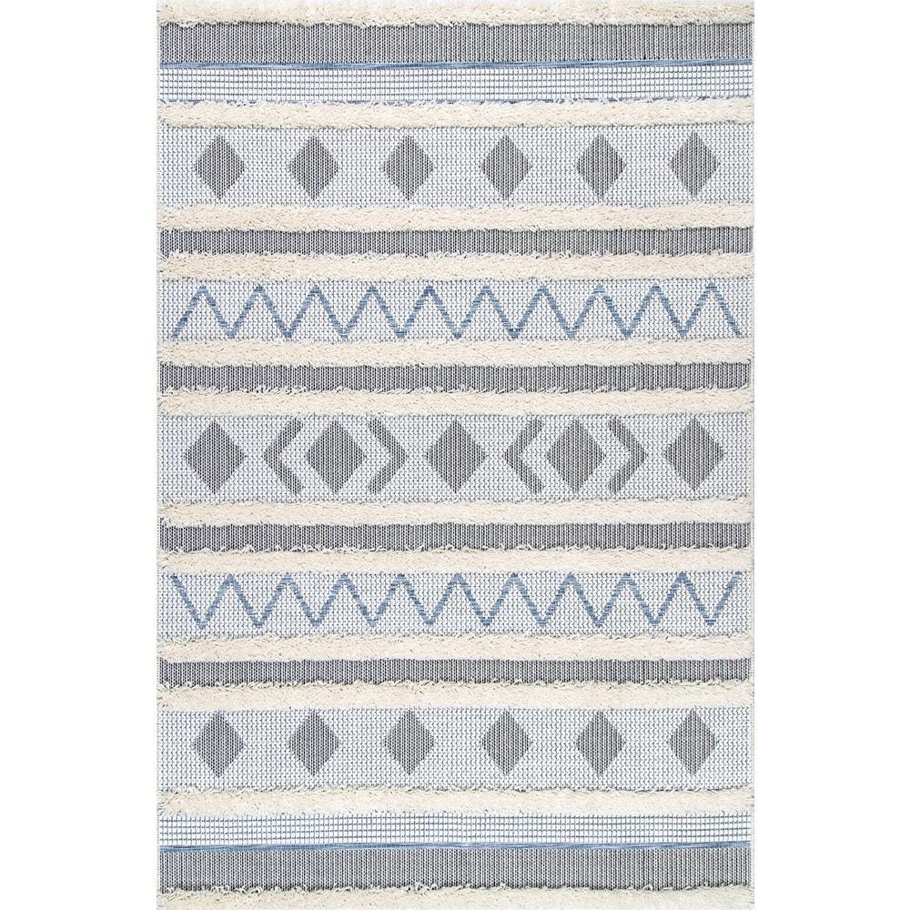 Nuloom Geometric Tribal Lora Denim Blue 5 Ft 3 In X 7 Area Rug