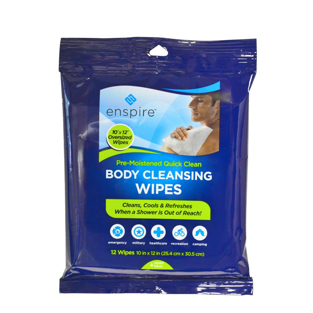 Norazza 10 in. x 12 in. Disposable Body Wipes (12Count)E1012QC The