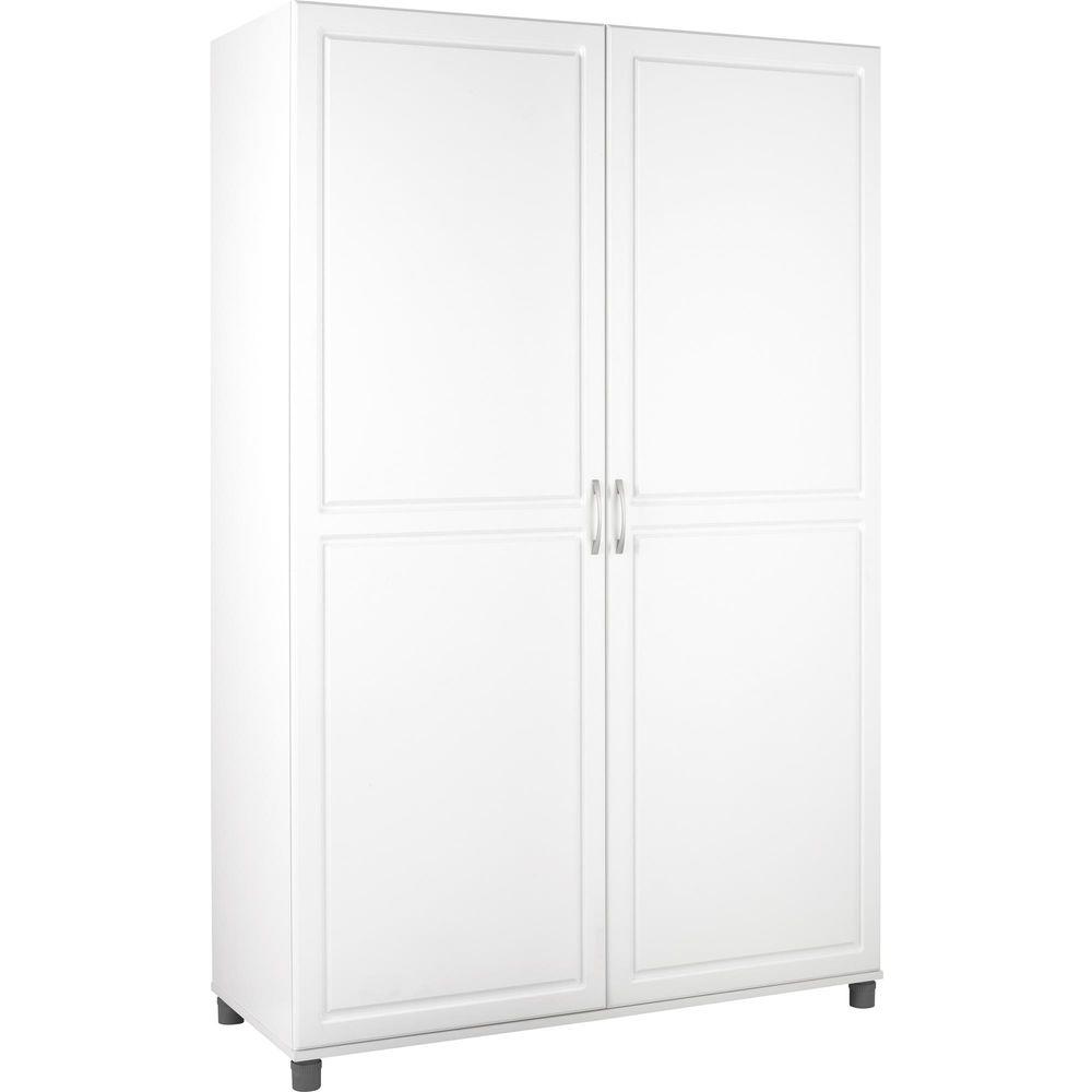 SystemBuild Kendall White Storage Cabinet-7361401PCOM ...