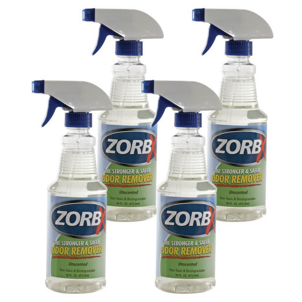 Zorbx 32 oz. Unscented Odor Remover (4Pack)11404 The Home Depot