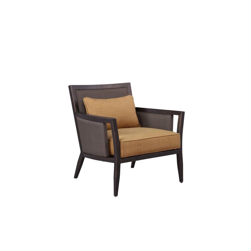 Brown Jordan Greystone Patio Lounge Chair with Toffee Cushions