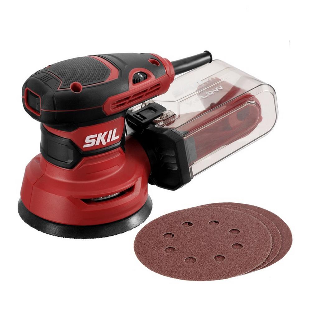 SKIL SR211601 2.8Amp 5   Corded Electric Random Orbital Sander with Cyclonic Dust Box