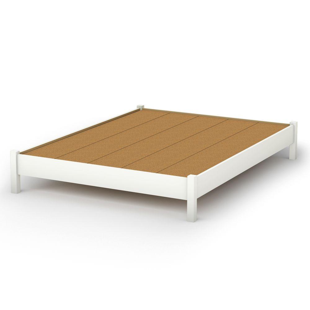 South S Step One Queen Size Platform Bed In Pure White 3050203 South S Step One Queen Size Platform Bed In Pure White 3050203 The Home Depot